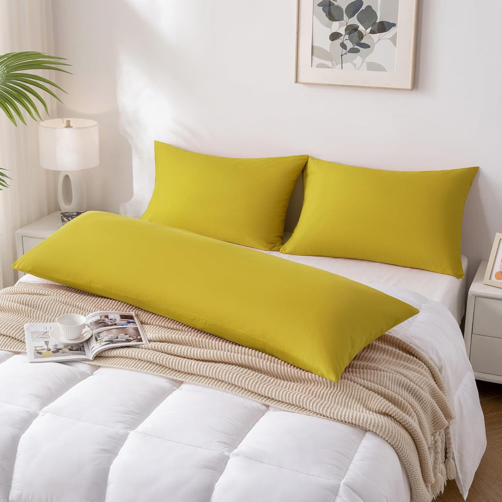 JELLYMONI Pillowcases Standard Set of 2 Cotton Envelope Pillow Covers Ginger 20×26in Bed Pillow Cases 100% Washed Cotton Soft Breathable (Pillows are not Included)
