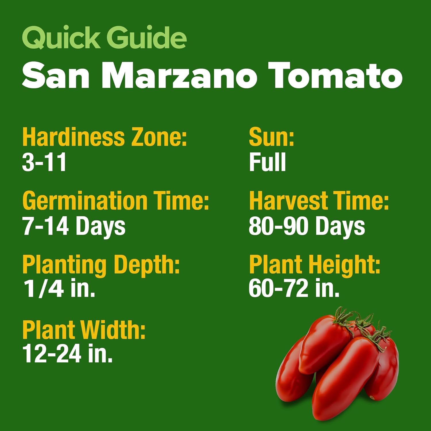 HOME GROWN San Marzano Tomato Seeds – 132 Heirloom, Seeds – High Germination Tomatoes for Indoor & Outdoor Growing – Classic Paste Variety for Gardeners & Home Use