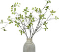 DuHouse 24" 5Pcs Fake Greenery Stems Artificial Ficus Branches Faux Eucalyptus Stems for Home Office Table Vase Filler Decoration(Green)