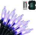Christmas Lights, Battery Operated String Lights 18ft 50 LED Mini String Lights, Waterproof Lights with Remote Timer 8 Modes, Indoor Outdoor Garden Party Wedding Xmas Tree Decoration, Purple