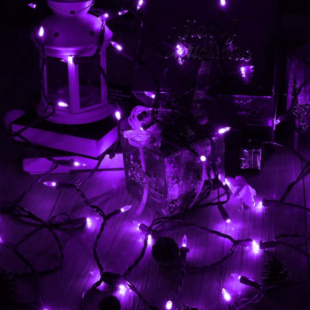 Christmas Lights, Battery Operated String Lights 18ft 50 LED Mini String Lights, Waterproof Lights with Remote Timer 8 Modes, Indoor Outdoor Garden Party Wedding Xmas Tree Decoration, Purple