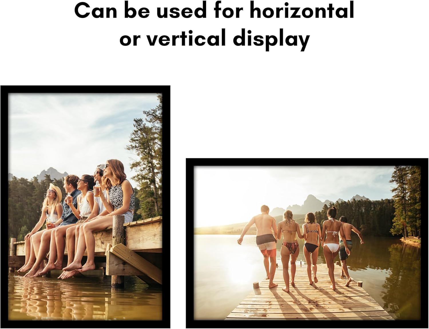 Americanflat 19x28 Poster Frame with Polished Plexiglass - Black Picture Frame - Wide Photo Frames Made of Engineered Wood for Vertical or Horizontal Wall Display - Epic Collection - Black