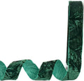 MAYREEL 1 Inch Green Crushed Velvet Ribbon Olive Green Vintage for Flower Bouquets Wedding Invitations Crafts Gift Wrapping Party Favor Boxes 10 Yards
