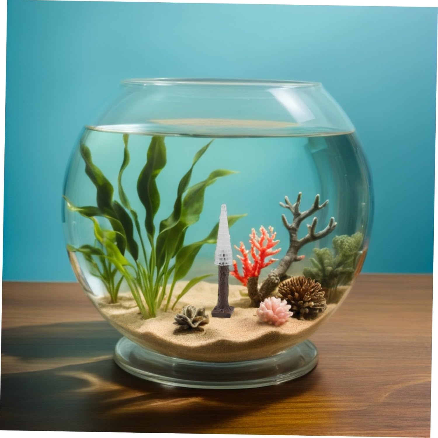 2pcs Christmas Moss Trees Aquarium Decoration Artificial Fish Tank Plants Low Maintenance Moss Tree Aquarium Centerpiece for Betta Fish and All Tank