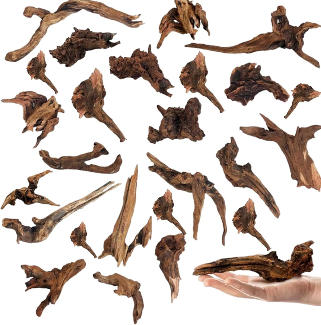 Tfwadmx Natural Small Coral Driftwood for Aquarium Decor 26 Pcs 4-5" Fish Tank Decorations Reptile Decor Assorted Driftwood Branch Reptile Tank Wood Decor