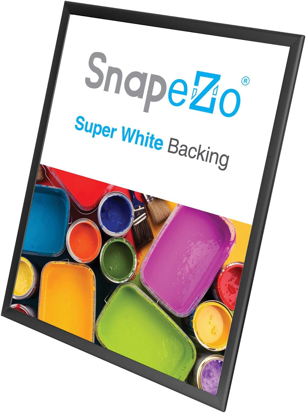 SnapeZo Poster Frame 24x30, Black, 1.25 Inch Aluminum Profile, Front-Loading Snap Frame, Wall Mounting, Professional Series