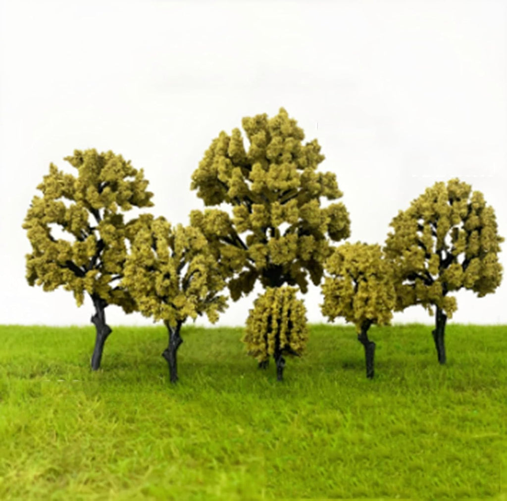 Tree Powder for DIY Model Trees Basing Material Plant Tufted Terrain Model for DIY Miniature Model Shrub Bushy Tuft, Building Model Railway Fairy Garden Diorama Scenery（Withered Green）