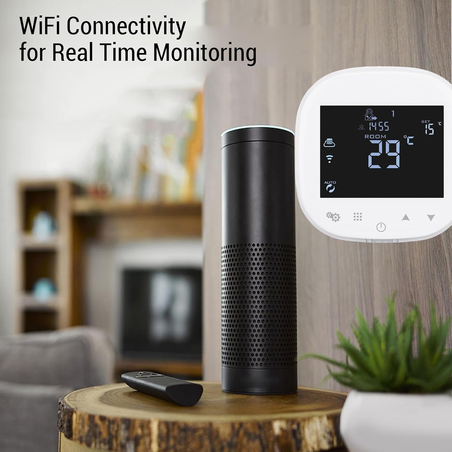 Heating Temperature Controller WiFi APP Control Wall Mount Thermostat for Boiler White