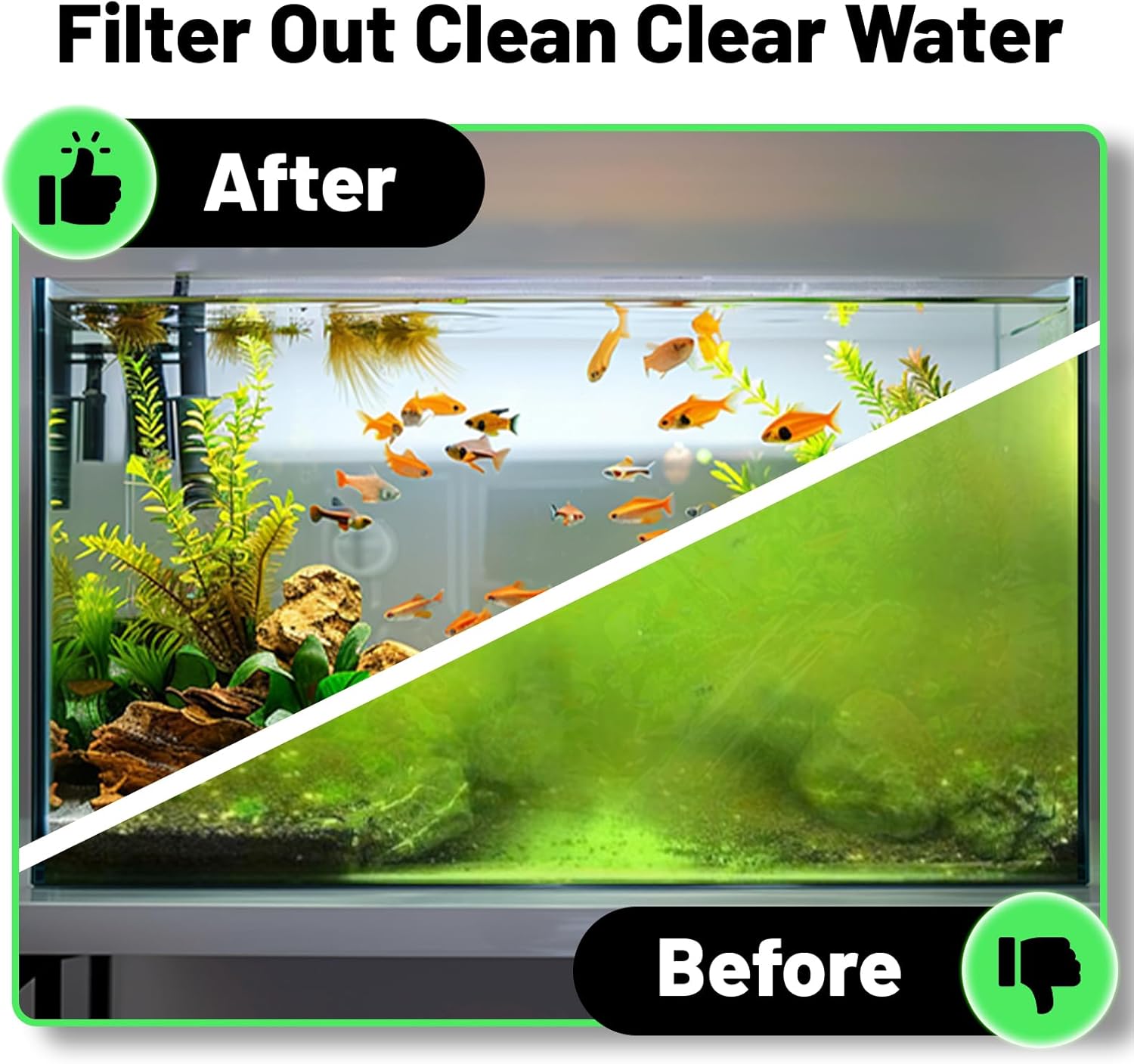 hygger 3/4'' Thick Aquarium Filter Floss 12"x 68" Poly Fiber Fish Tank Filter Media Water Polishing Filter Pad for Sump Canister Hang On Back Filter Cut to Size
