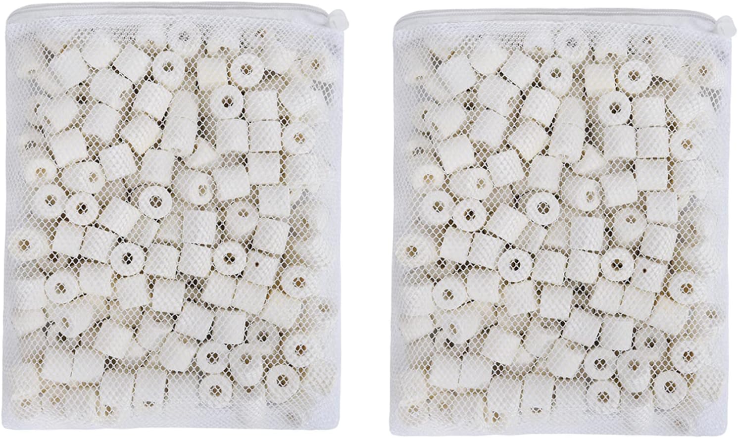 ALEGI Aquarium Premier Bulk Bio Ceramic Rings Filter Media for Fresh Water, Sea Water Fish Tank Canister Filter,Koi Fish Pond Reef Filter (2 lbs)
