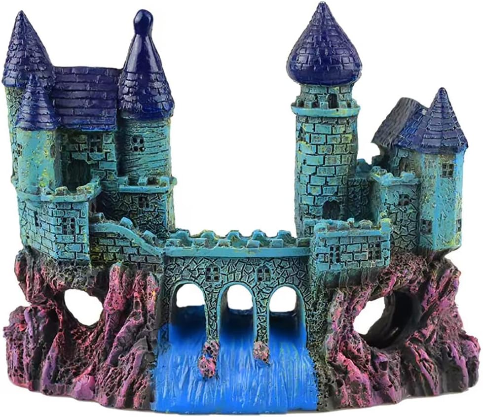 Aquarium Ornament - Resin Castle Decorations, Fish Tank Supplies Accessories, Eco-Friendly Fish Tank Castle Aquarium Ornament,Mythical Magic Castles
