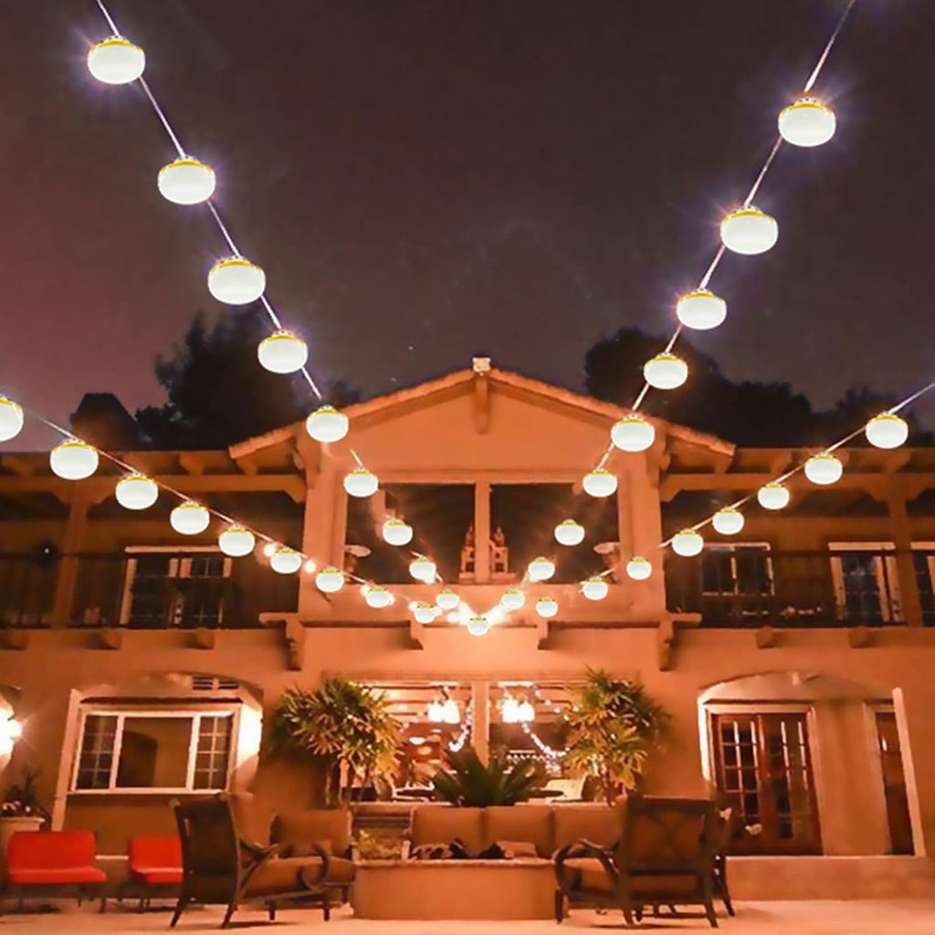 New 100FT Construction String Lights LED Industrial Grade Best for Construction Sites,Renovation, Walkways,Patio,Mine cave,Outdoor Lighting Solutions Use,Free for Climbing Hook 3Prong
