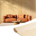 OUZUGIE 1 Pack 96x48 Inch Natural Bamboo Wall Panel – Carbonized Pole Wrap Paneling for Walls, Ceilings, Cabinets, Furniture – Ideal for Bedroom, Living Room & Office DIY Decor