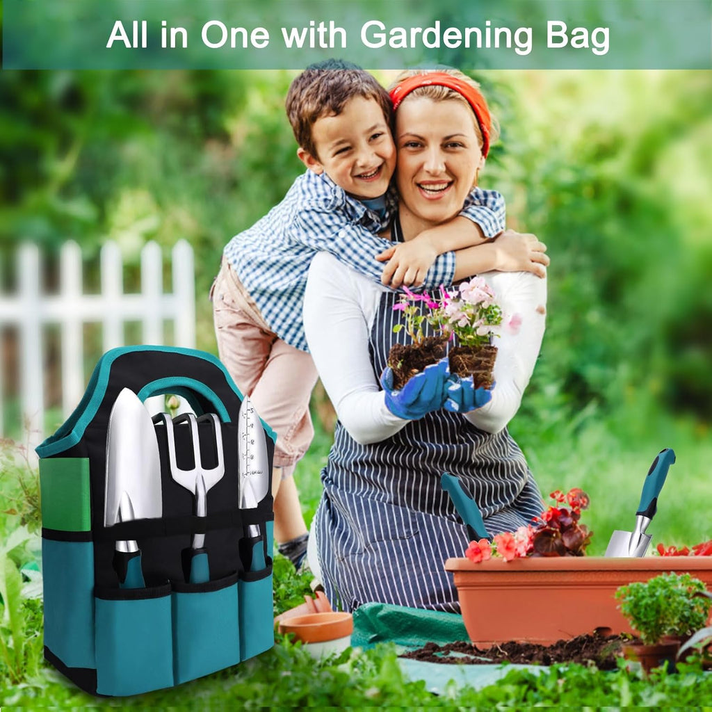 Kynup Garden Tools, Gardening Gift 7-Piece for Women, Gardening Hand Tools Set with Rust-Proof, Stainless Steel, Aluminum Alloy Material, Ideal Gardening Supplies, Essentials, Garden Stuff