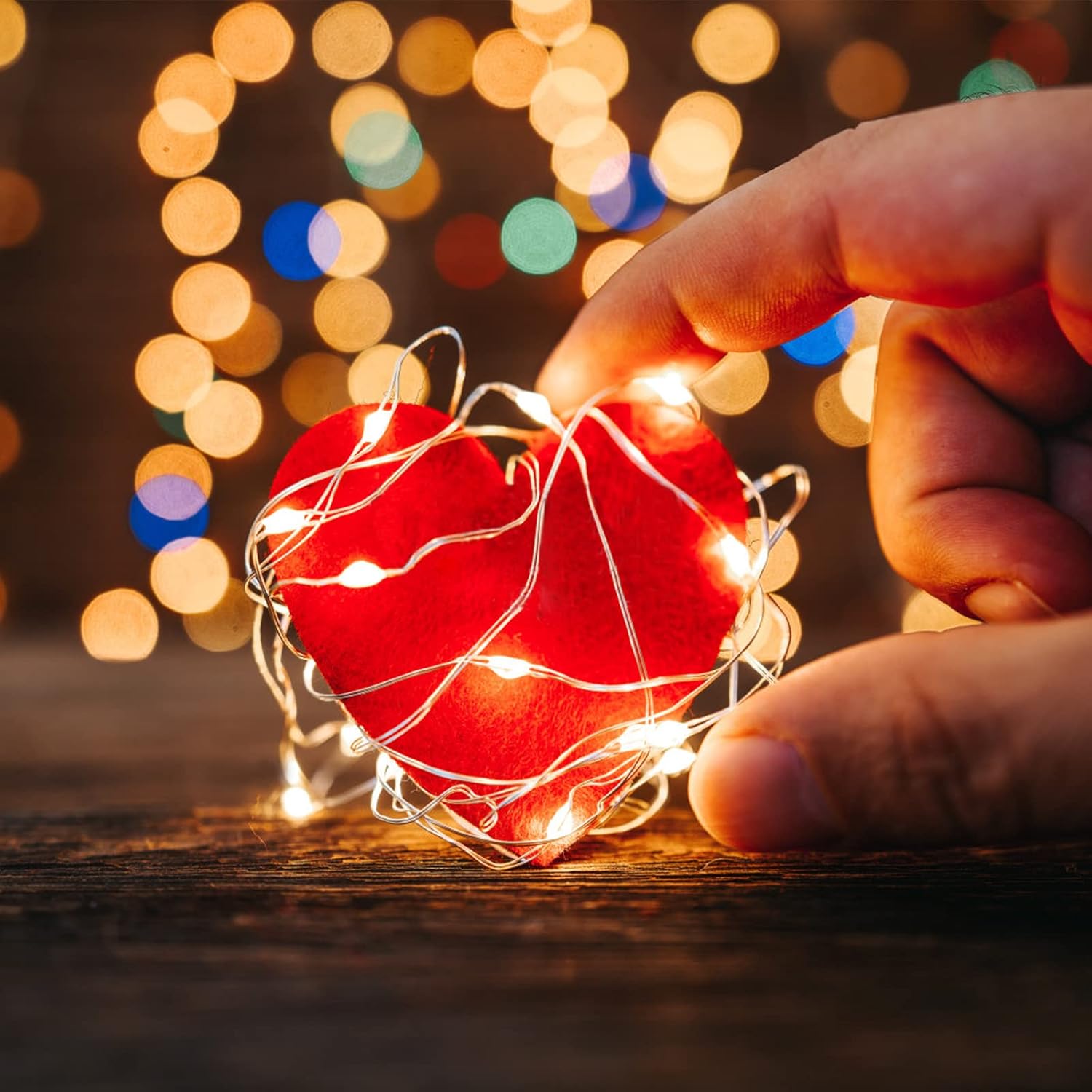 YITING 24 Pack 30 Led Valentine's day Fairy Lights Battery Operated 10.2 FT (3m) Copper Wire LED Mini String Lights Waterproof Warm White Firefly Lights for Wedding Party DIY Jars Gifts Decoration