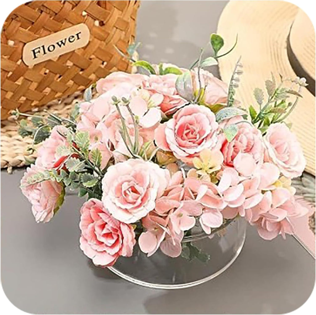 Plant Propagation Station, Wide Cylinder Clear Planter Terrariums with Lid Propagation Vases for Plants Large Plant Water Terrarium Acrylic Flower Vases for Bouquet (12 Holes)