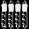 Qualirey 4 Pack Planaria Catch Trap for Aquarium Snail Leech Clear Glass Planaria Trap for Dwarf Shrimp Red Cherry Shrimp Tank(3 Holes)
