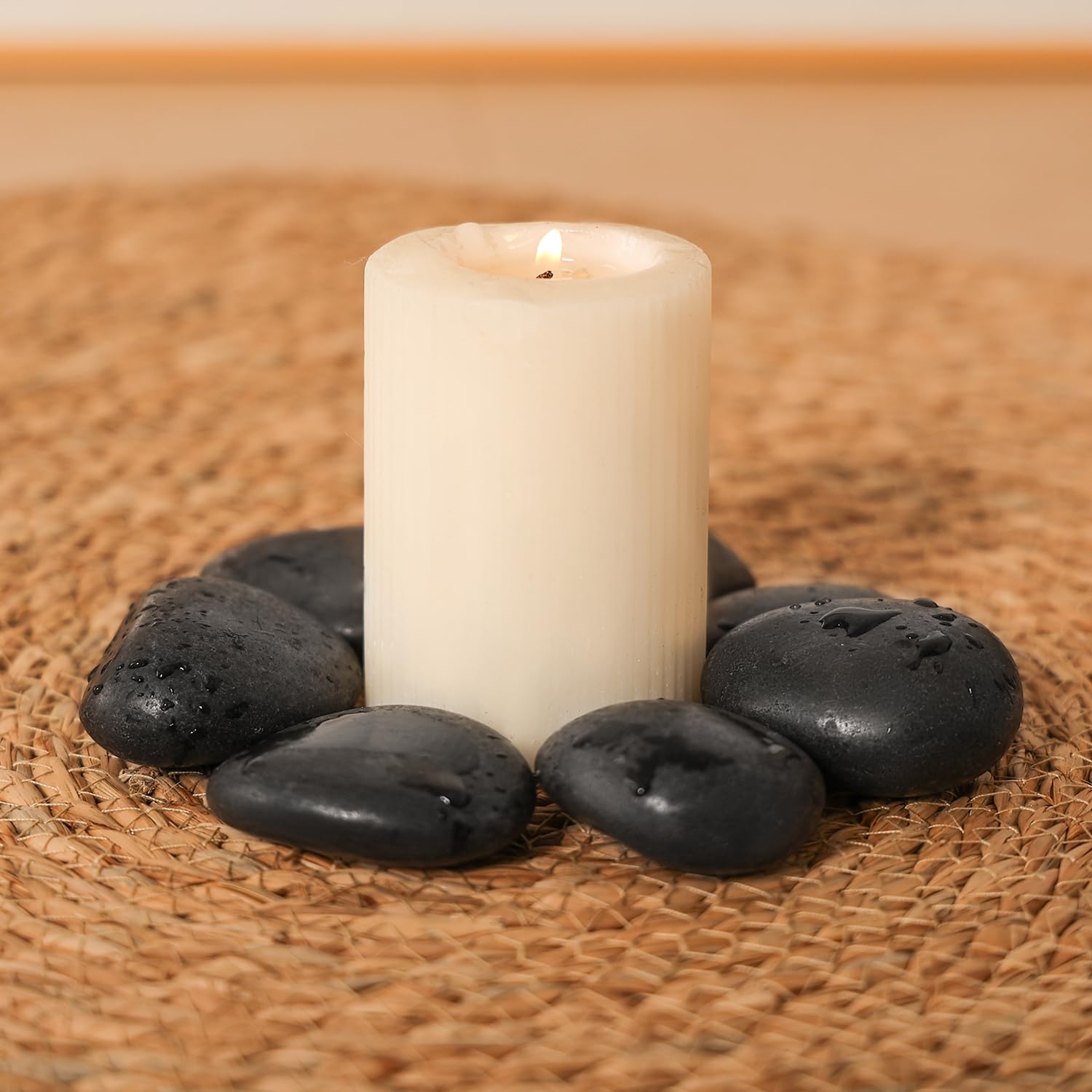 SIDONG 5 lbs Black River Rocks, 1.2-2 Inches Polished Pebbles for Indoor Plants, Aquarium Rocks Used in Fish Tank, Decorative Stones for Plants, Vases, Home Décor, Crafting, Garden Landscaping