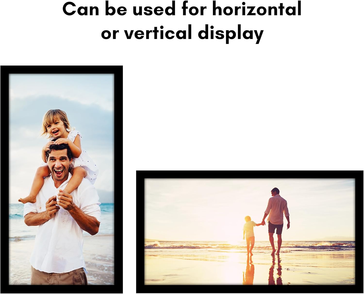 Americanflat 12x24 Picture Frame with Polished Plexiglass - Black Picture Frame - Wide Photo Frames Made of Engineered Wood for Vertical or Horizontal Wall Display - Epic Collection - Black