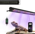 20W LED UVB Strip Lights for Reptiles, Dimming UVB UVA Reptile Lamp, LCD Remote Control with 24/7 Timer, Multiple Modes for Bearded Dragon Leopard Gecko Tortoise Frog Snake Plant