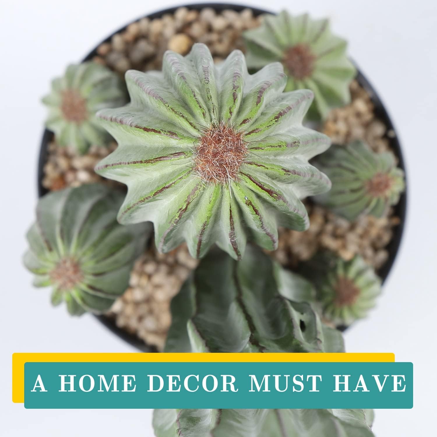 Artificial Cactus Fake Cacti 24" Faux Potted Cactus Plants for Home Store Office Decoration