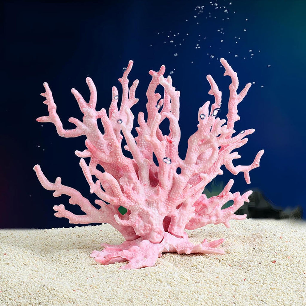 PENCK Aquarium Decorations Resin Reef Tank Decor Accessories Fake Coral Fish Tank Ornaments (Pink)