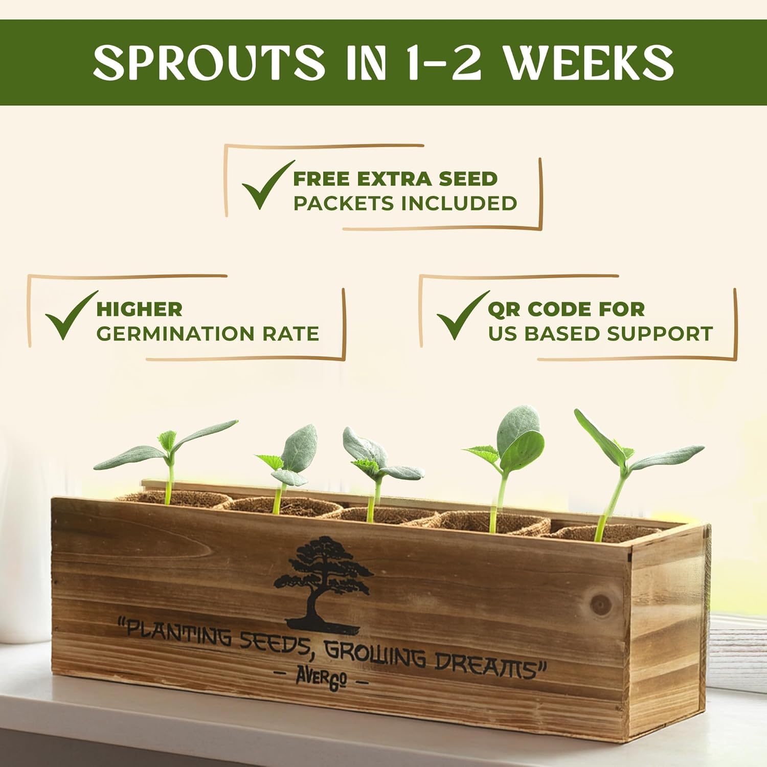 AVERGO Bonsai Tree Kit for Beginners – 5X Unique Japanese Bonzai Trees | Complete Indoor Bonsai Starter Kit for Growing Bonsai Plants with Tools & Planters – DIY Gardening Gifts for Women & Men