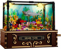 Fistone Fish Shark Tank Building Set for Kids & Adults, Lighting Aquarium Building Block Set, Includes Sharks, Seaweed and Crabs, Hand-Cranked Dynamic Animal Toy for Boys and Girls Ages 8+, 721pcs