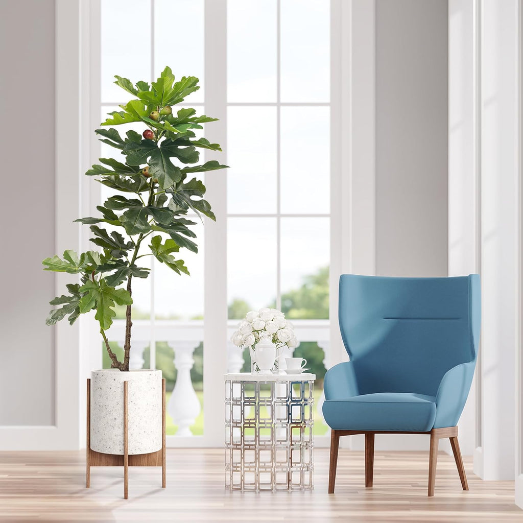 Tall Artificial Plants Indoor 3.9Ft Artificial Ficus Macrocarpa Fake Tree for Indoor Decor Tree Fiddle Leaf Fig Tree Artificial Tree Ficus Fake Tall Plant Faux Plants Indoor Tall Faux Plants Outdoor