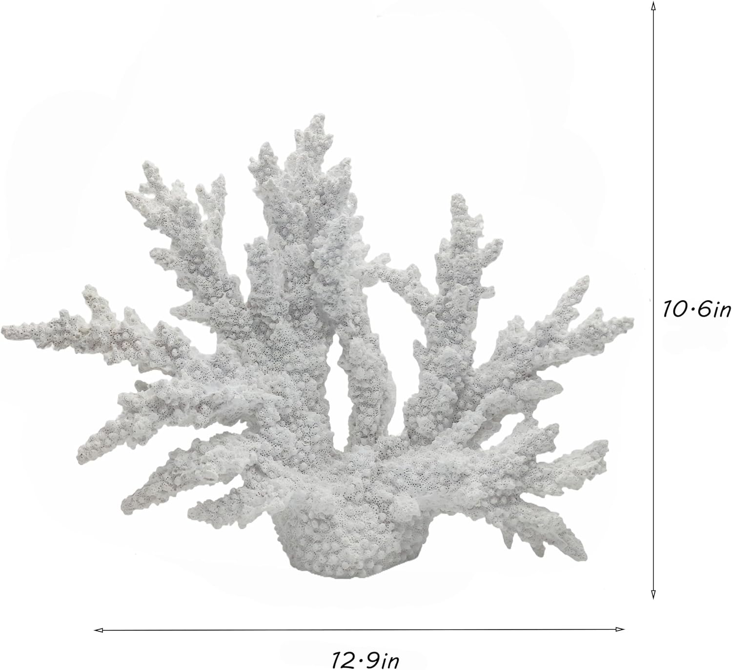 Coral Reef Decor Home Statue,Coastal Beach Nautical Decor,Aquarium、Desk、Bathroom、Room、Shelf Statue,Ocean Themed Gifts (X-White)