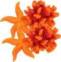 TOYANDONA 4pcs Artificial Coral Sea Star Aquarium Decoration Resin Coral Sculptures for Fish Tank Landscape Non- for Freshwater and Aquariums