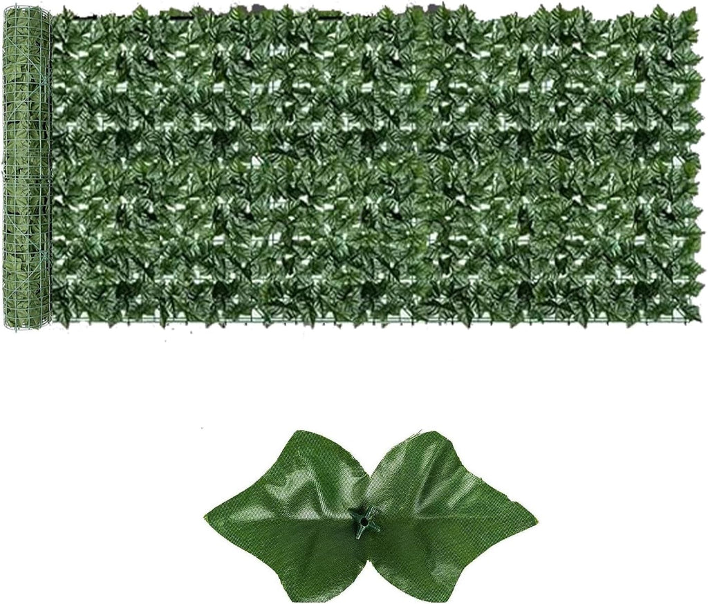 Artificial Ivy Privacy Fence Screen,39.4" X 118" UV-Anti Fake Leaves Plant Vine,Privacy Hedges Wall for Indoor Outdoor Garden Backyard Decor