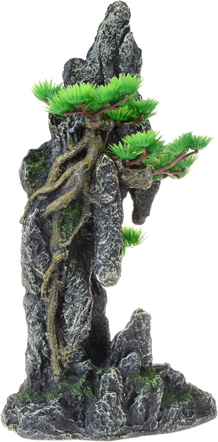 PENCK Aquarium Decorations Large and Tall Pillar Rock Resin Mountain View Stone Ornament Fish Tank Rockery Decoration