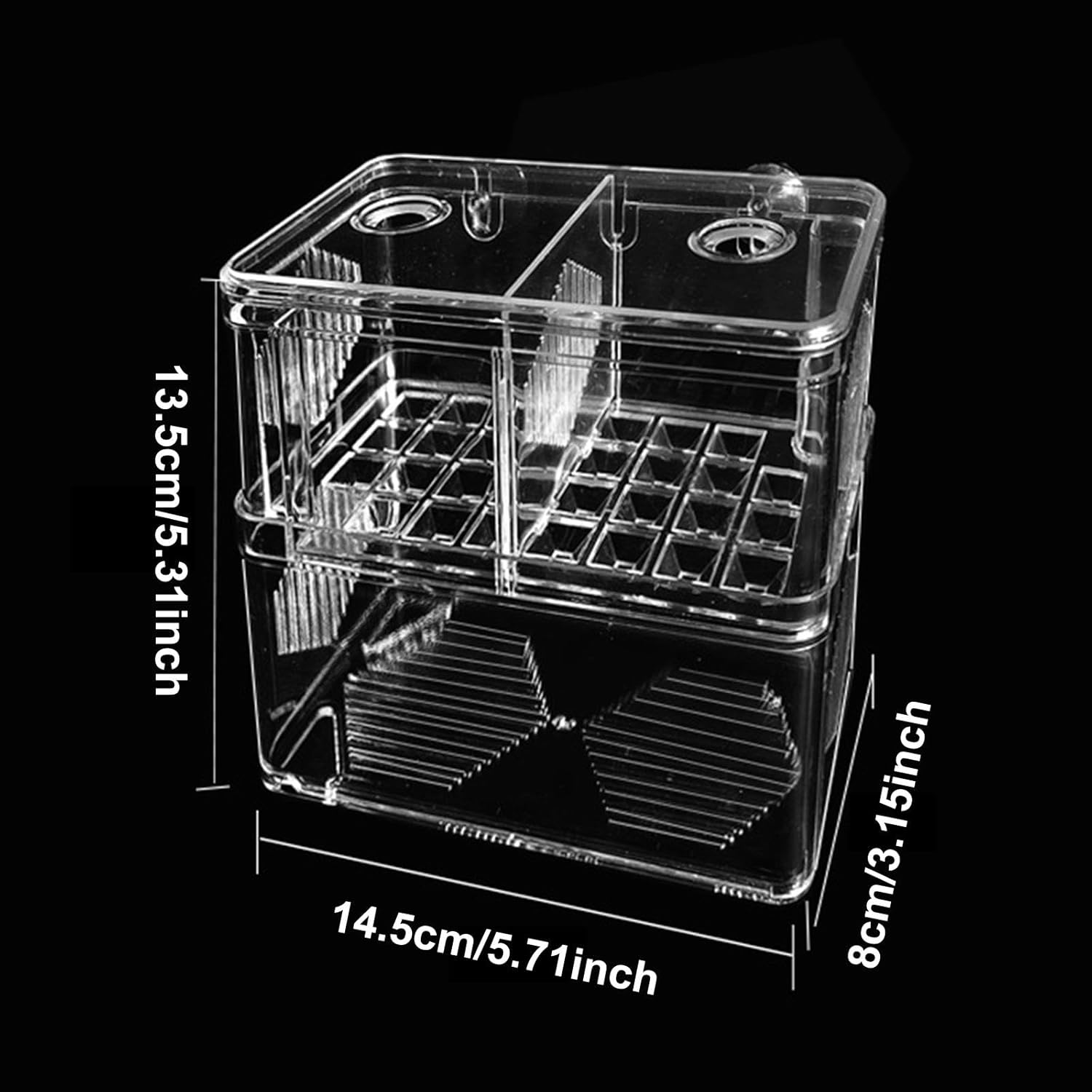 Aquarium Fish Breeder Box Hatching Clear Accessory Acrylic Fish Box Separator for Clownfish Guppy Fishes