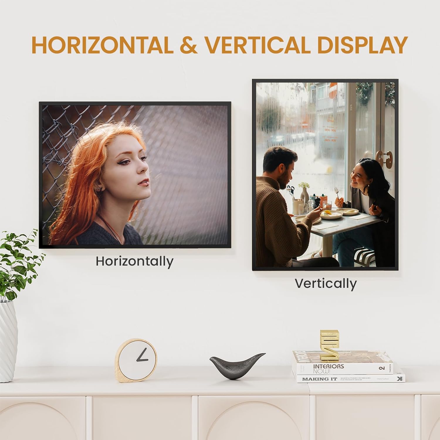 13x17 Aluminum Metal Picture Frame,Tempered Glass Black Photo Frame 13x17 for Family Photo,Posters,Art,Document to Wall Mount Horizontally or Vertically