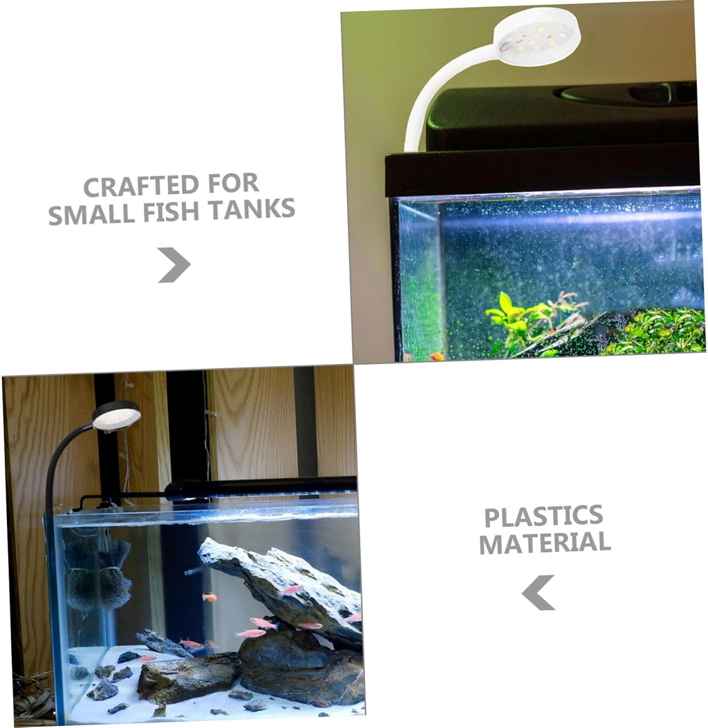 Totority 2PCS USB Fish Tank LED Light for Small Aquarium Adjustable White Color Energy-efficient Plant Lighting Compact Aquarium Lamp for Aquatic Plants and Fish