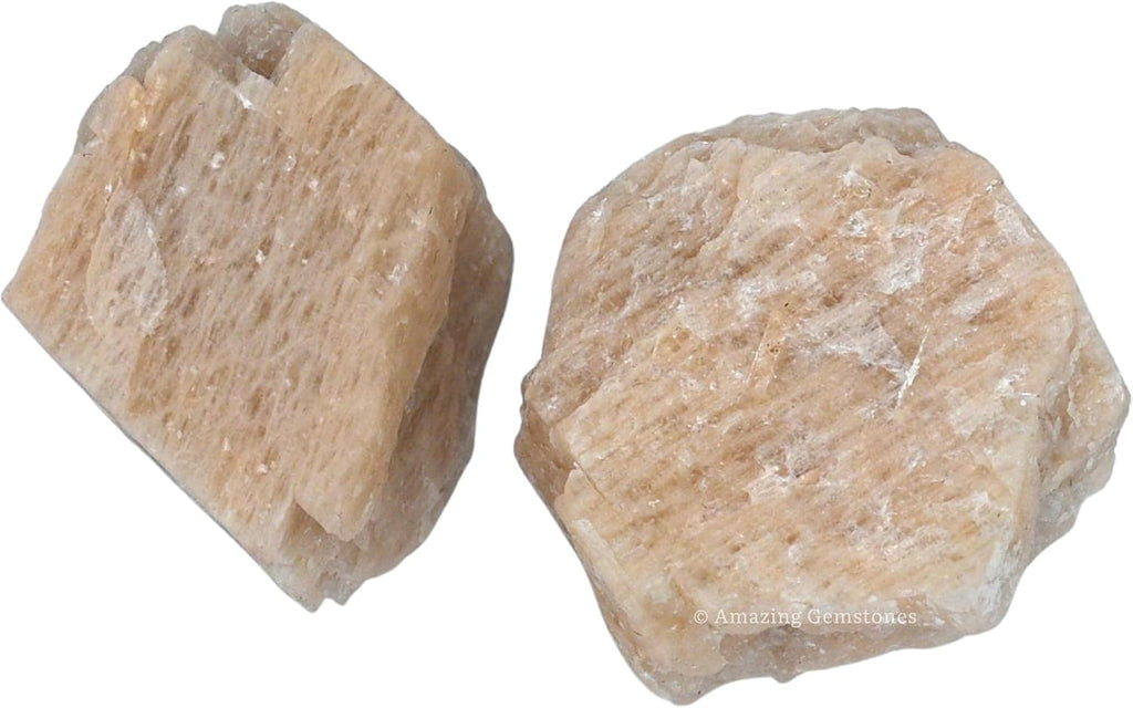 Amazing Gemstone Cream Moonstone Raw Crystals and Healing Stones, Natural Rocks for Tumbling and DIY Raw Stones and Crystals (1 lb)