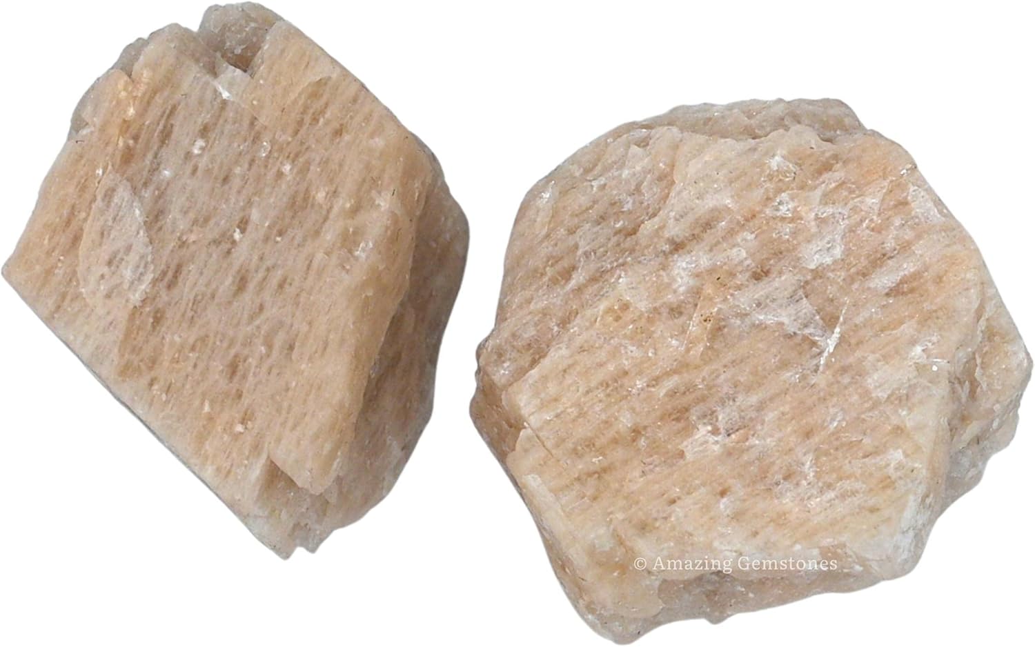 Amazing Gemstone Cream Moonstone Raw Crystals and Healing Stones, Natural Rocks for Tumbling and DIY Raw Stones and Crystals (1 lb)