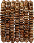 Natural Blown Picture Disk Stone Spacer Beads 6x2mm 38cm/str Flat Rondelle Loose Semi Gemstone Caps for Making Bracelets Necklace