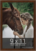 wallsthatspeak 9x11 Mocha Walnut Picture Frame for Puzzles Posters Photos or Artwork
