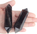 YATOJUZI 3.5" Healing Crystals Wand Smoky Quartz Hexagonal Crystal Points Natural Crystals and Healing Stones Large for Meditation Divination Reiki Energy Balancing 1PCS