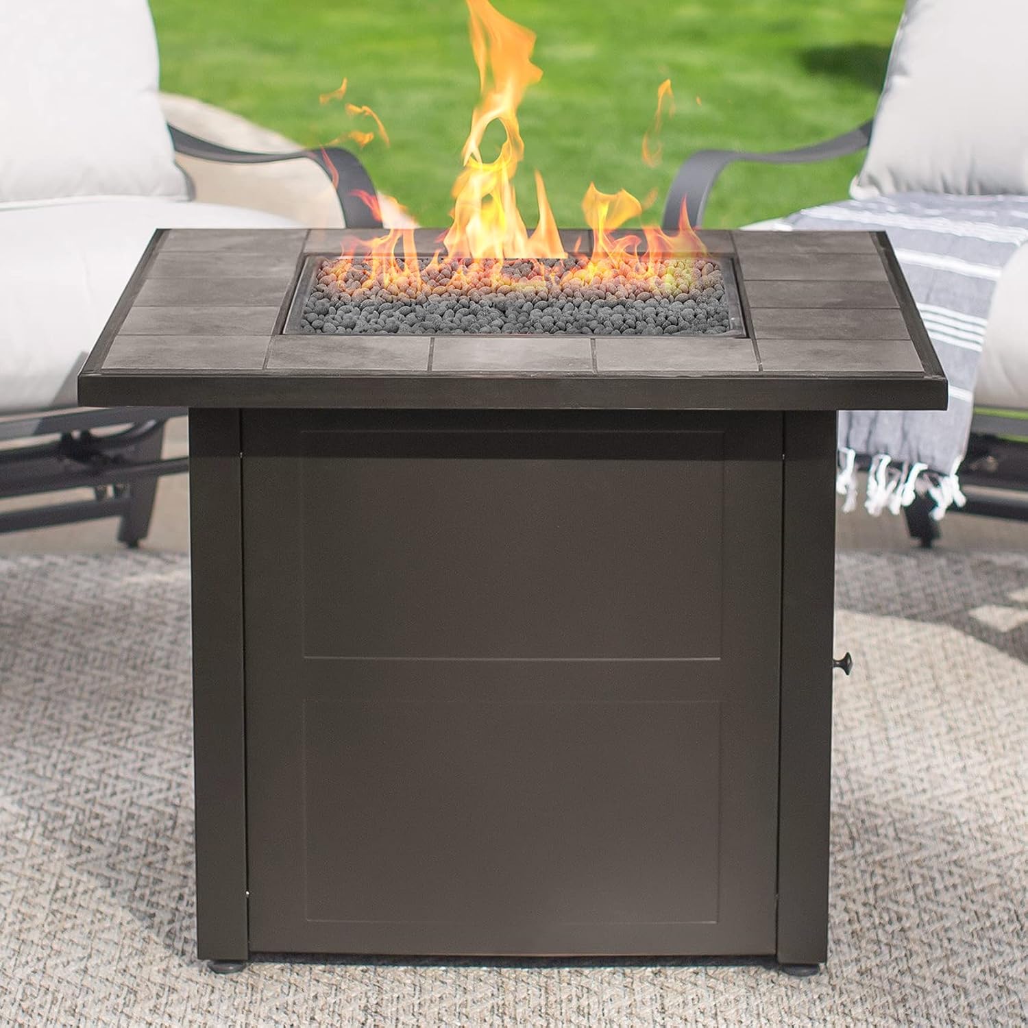 Stanbroil Tumbled Lava Rock Pebbles for Indoor or Outdoor Gas Fire Pits and Fireplaces - 10 pounds (1/2"-1")
