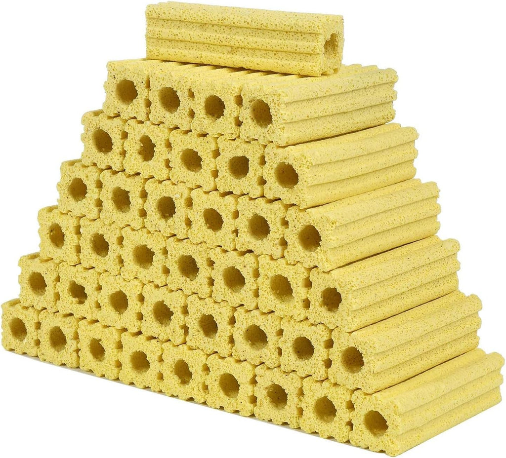 54pcs 3.8 Inch Aquarium Ceramic Bio Filter Media,Ceramic Bio Media Blocks for Fish Tank and Koi Pond