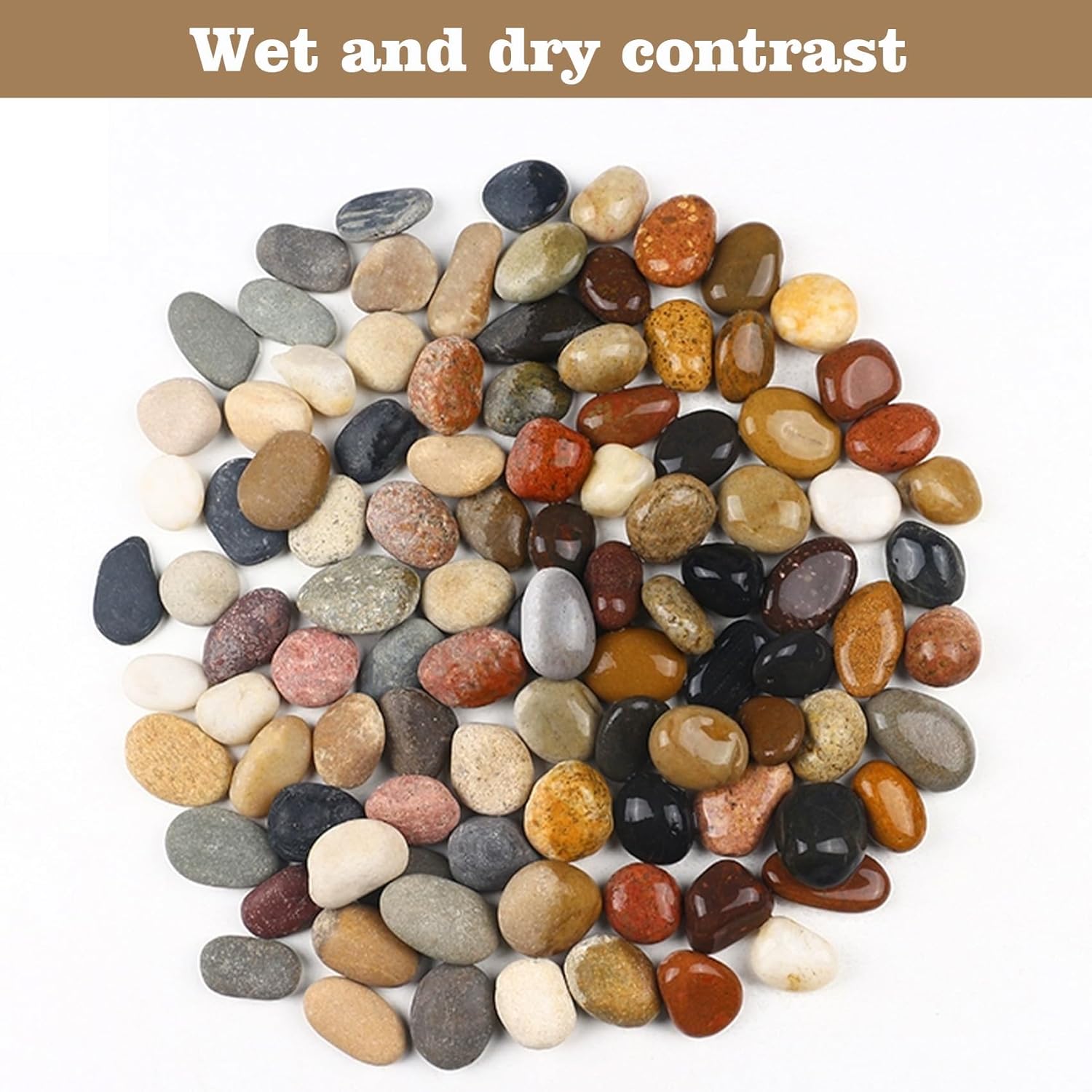 Natural River Rocks-5 lbs of Pebbles and River Stones,1-2 Inch Plant Rocks for Landscaping,Garden Paving,Crafting,Walkways,and Outdoor Decorative Stone,Mexican Beach River Rocks