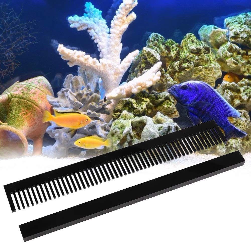 Aquarium Overflow Comb 320mm Length Black Fish Weir Comb