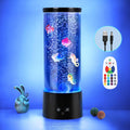 PINPON Bubble Aquarium Lamp Dual Power USB/Battery (NOT Included) Color Changing Fish Tank with Remote, 4 Lighting Modes, Artificial Bubbler Mood Light for Home Decor, Relaxation & Kids
