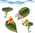 4 Pcs Betta Leaf Hammock Betta Fish Tank Decor Plastic Plants Practical Resting Spot Fish Leaf Pad Aquarium Decor for Sleeping Hiding Playing Breeding