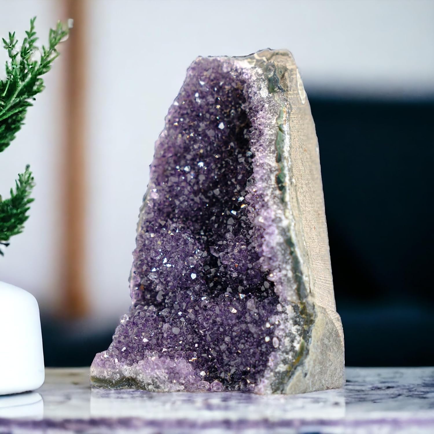 Large Natural Amethyst (5 lb to 6.5 lb) Crystal Clusters Stone from Uruguay Raw Geode Quartz - Deep Purple Color