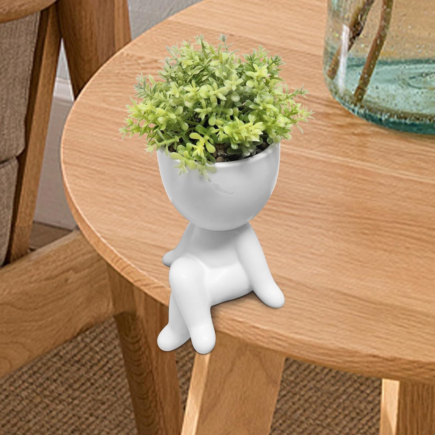 Zerzsy Fake Succulents for Office Decorations for Work Desk Women Fake Plants Office Decor - Small Plants for Work Cubicle Decor - Desk Decorations for Women - Set of 1