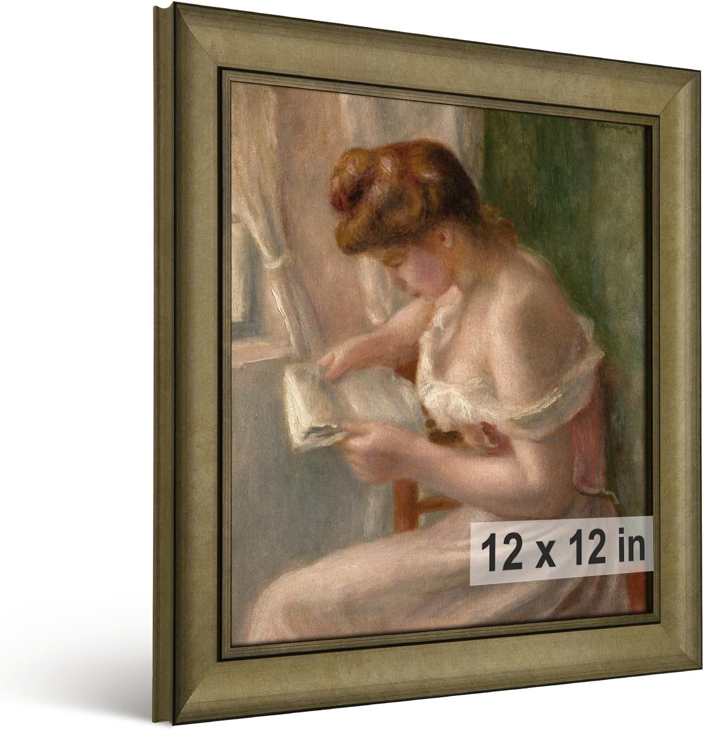 HLiWEGNS Vintage Bronze 12x12 Frame – Poster Frame with Aged Bronze Finish – Picture Frame for 12 x 12 Artwork, Canvas Prints, Puzzles, and Wall Decor